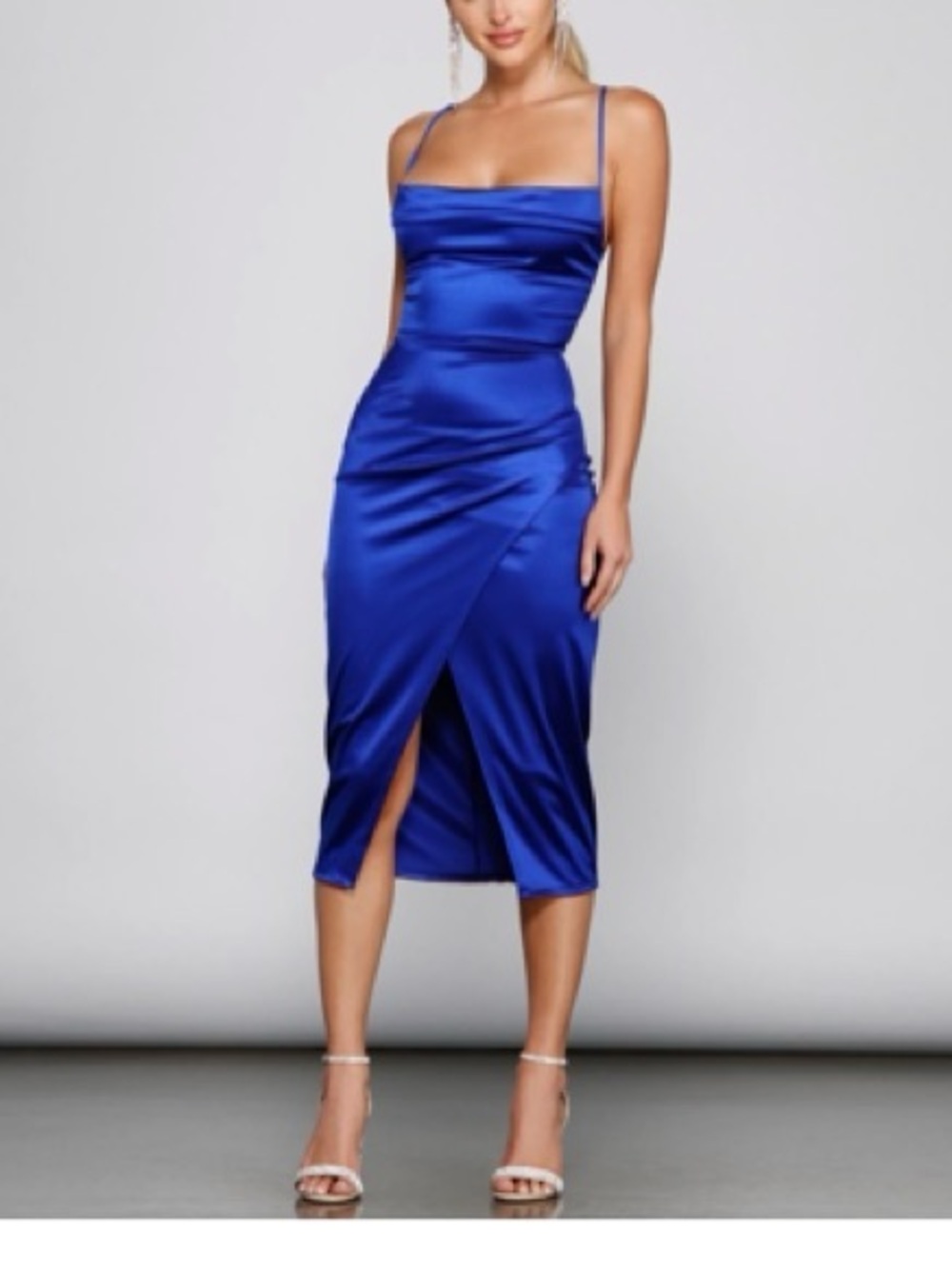 Windsor satin royal blue dress